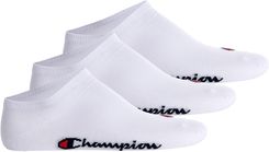 Champion Unisex Sneaker Socken, 3er Pack - Sneaker Socken Basic, Logo Weiß EU 39-42