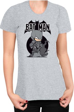 Chibi Dark Knight koszulka damska DC Comics Justice League Batman, Lady - 2XL / Wrzosowy szary