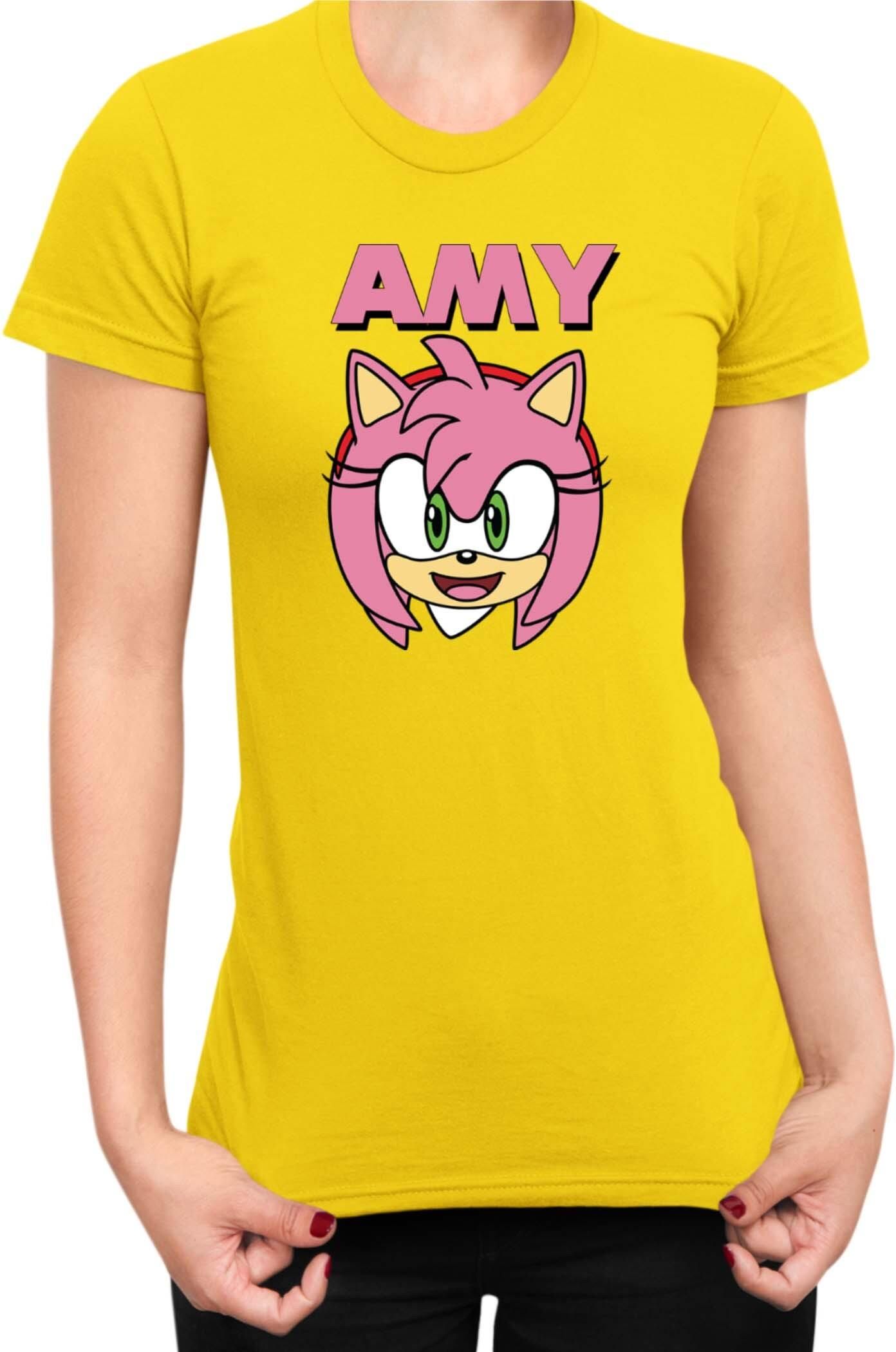 Amy Face koszulka damska Sonic the Hedgehog Sega Mascot, 2XL / Żółty ...