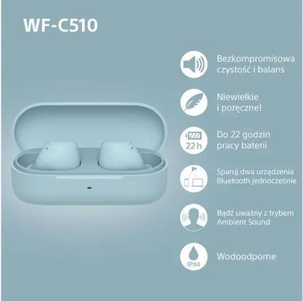 Sony WF-C510 Niebieski (WFC510LCE7) Sony WF-C510 Niebieski (WFC510LCE7)