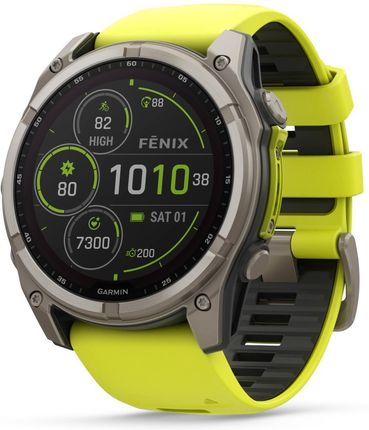 Garmin Fenix 8 51mm Tytanowy z Żółtym Paskiem