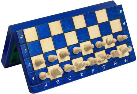 Sunrise Chess & Games Szachy Drewniane Magnetyczne niebieskie (28X28cm) CH140BLUE