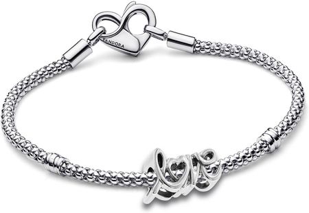 Pandora Bransoletka damska 68133 Starter Set Silver Handwritten Love, 21 cm