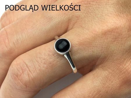klasyczny pierścionek z małym oczkiem kocie oko błękitne rozmiary do wyboru - zdjęcie 4