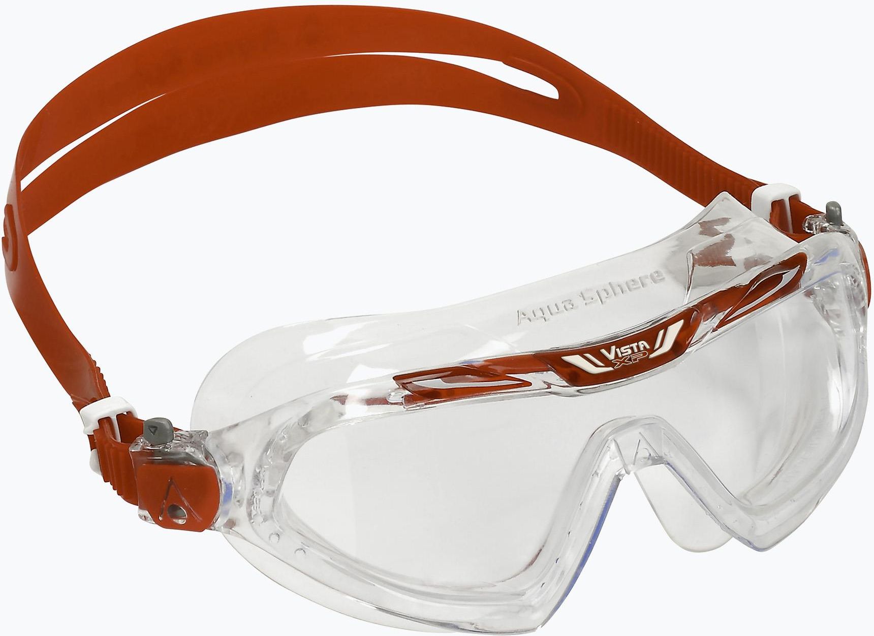 Aquasphere Vista XP Şeffaf Lens Kırmızı Yüzücü Gözlüğü