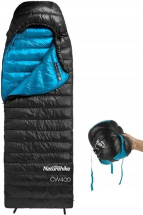 Naturehike Śpiwór Cw400 Envelope M Duck Down Nh18C400 D Black