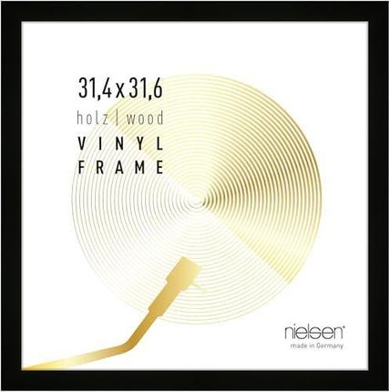 Nielsen ramki na płyty drewniane, podwójne LP Vinyl, 31,4x31,6 cm, Czarny, Ramka na płytę długogrającą