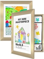 Americanflat Ramka na drzwi dla dzieci (złota) - do wzorów 21,5 x 28 cm, z Passepartout i 25,4 x 31,7 cm, bez Passepartout - MDF, kompozyt i szkło nie
