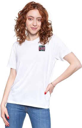 LEE RELAXED FIT TEE DAMSKI T-SHIRT KOSZULKA LOGO BRIGHT WHITE L40CBWLJ