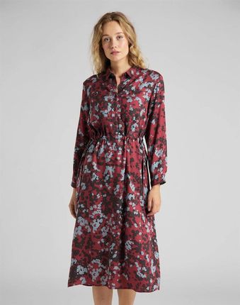 LEE LONG WORKER DRESS DAMSKA SUKIENKA RED OCHRE L50GGYOE