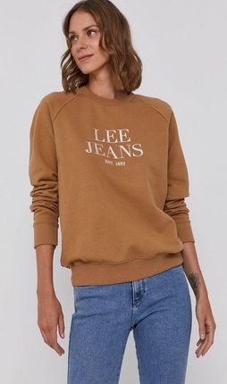 LEE CREW NECK SWS DAMSKA BLUZA TOBACCO BROWN L53ATXSZ