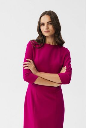 Stylove Sukienka damska midi Lledwg S350 śliwka L