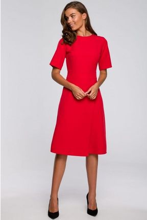 Stylove Sukienka damska midi Lyonete S240 czerwony XL