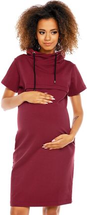 PeeKaBoo Damska sukienka ciążowa Shnas Burgundy XXL