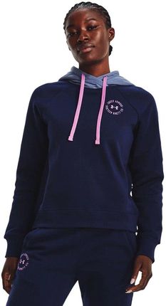 Under Armour Bluza damska Under Armour Rival Fleece CB Hoodie granatowa 1373031 410