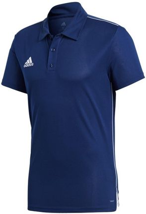 ADIDAS Core 18 koszulka polo męska niebiesko-biała CV3589 S