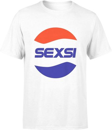 Seksi Sexi Pepsi Męska koszulka (XL, Biały)