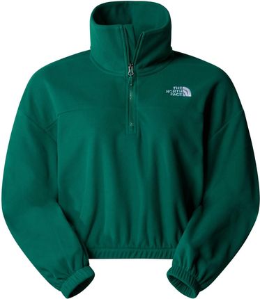 Polar damski The North Face 100 GLACIER HALF ZIP FLEECE zielony NF0A89J9NL1