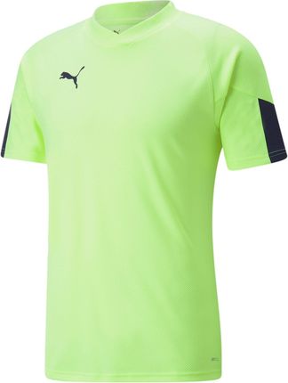 Puma individualFINAL koszulka piłkarska mężczyźni neonowy żółty ciemnoniebieski rozmiar M