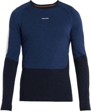 Koszulka męska Icebreaker Merino 200 Sonebula LS Crewe Mid Navy/Royal Navy/Snow/Cb L