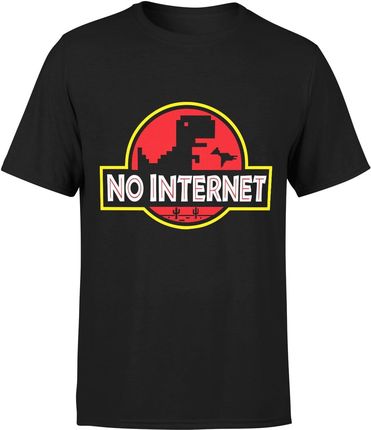 No Internet dla informatyka Męska koszulka (XL, Czarny)