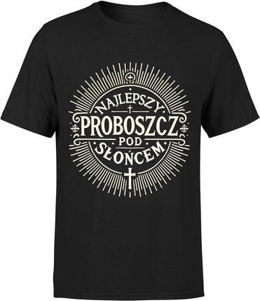 Najlepszy Proboszcz pod słońcem prezent dla proboszcza Męska koszulka (XL, Czarny)