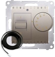 Zdjęcie Kontakt-Simon Regulator Temperatury z Czujnikiem Zewnętrznym Simon 54 Premium Złoty (DRT10Z.01/44) - Mosina