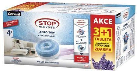 Ceresit STOP MOISTURE AERO 360 tabletki wymienne 3+1 kwiaty polne