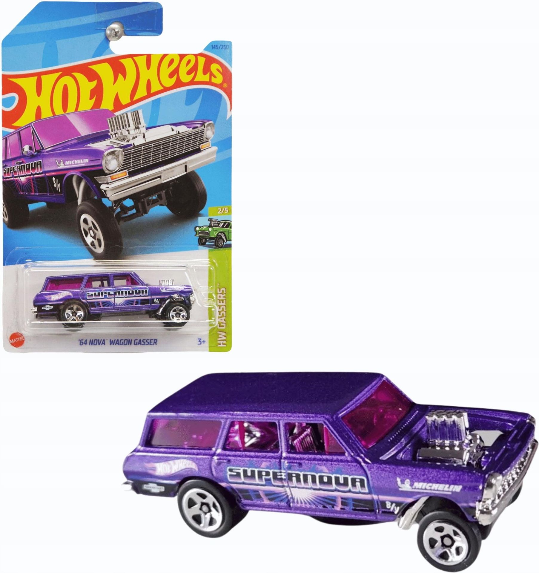 Hot wheels AUTO NOVA WAGON GASSER '64 PURPLE HKH63 - Ceny i opinie