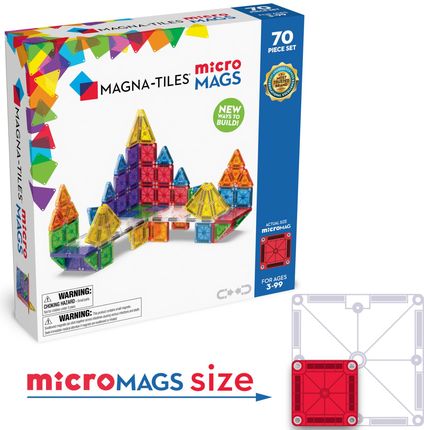 Magna-Tiles Klocki Magnetyczne Micromags 70el. (244070MM)