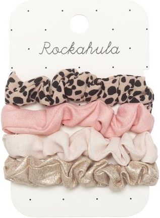 Rockahula Kids Gumki Do Włosów Dla Dziewczynki 4szt. Leopard Scrunchie (H2284L)