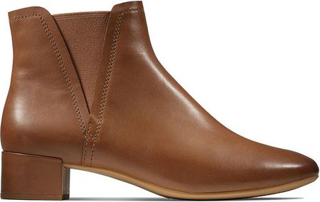 Clarks brązowe skórzane botki damskie Orabella Ruby 37,5