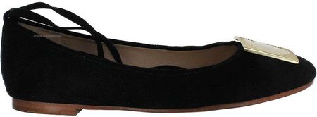 Baleriny damskie CLARKS Grace Marion z czarnego zamszu 37