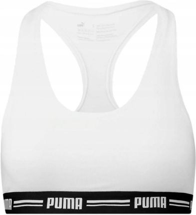 PUMA Biustonosz damski - Iconic Racer Back, Miękka bawełna Modal Stretch Biały S