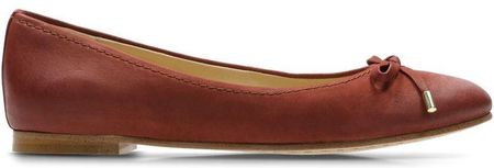 Brązowe skórzane baleriny damskie Clarks Grace Lily 35,5