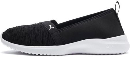 Puma ADELINA damskie streetstyle sneaker baleriny slip-on buty, rozmiar:UK 4 - EUR 37 - 23 cm, kolor:Czarny (Puma Black)