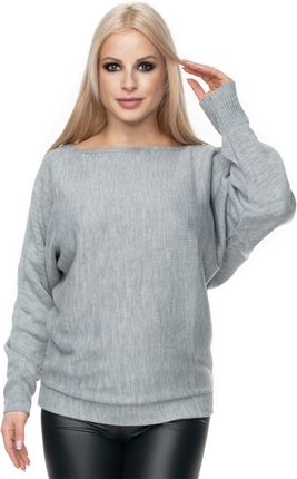 PeeKaBoo Damski Luźny Oversizowy Sweter Batwing Isaszeg Szary Uniwersalny