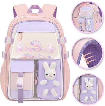 Ecarla Plecak Rabbit Sweet Szkolny Uniwersalny Kieszonki Odblaski Pl163R