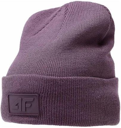 4F czapka damska zimowa beanie jersey U319, kolor: fioletowy