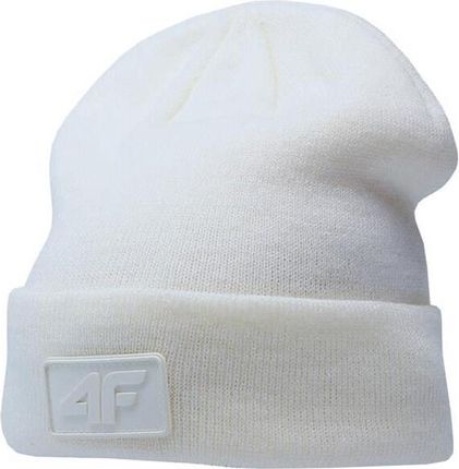 4F czapka damska zimowa beanie jersey U319, kolor: ecru