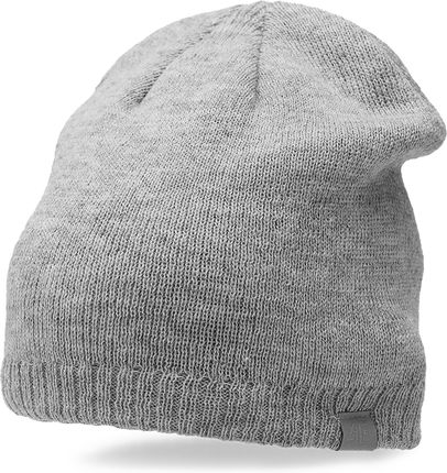 4F czapka damska zimowa beanie jersey F285, kolor: szary