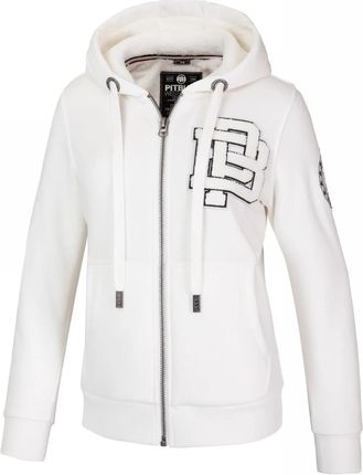 Bluza damska rozpinana z kapturem Pit Bull Sherpa Ruffina '24 - Off White S (34)