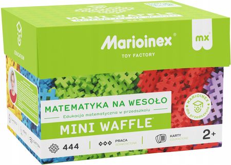 Marioinex Edu Klocki Mini Wafle Matematyka Na Wesoło 444Szt. + Karty Pracy