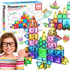 Zdjęcie Picassotiles Klocki Magnetyczne Konstrukcyjne Wersja Podróżna 100 Elem Edukacyjne - Kraków