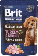 Zdjęcie Brit Premium by Nature Dog Fillets In Gravy Puppy & Junior With Turkey & Carrot 85g - Mikołów