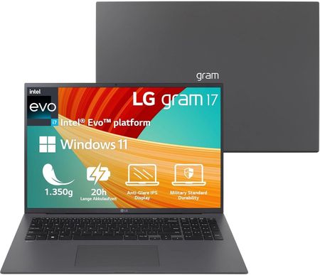 Laptop Lg gram 17Z90R-G.AD7CG 17"/i7/32GB/2TB/Win11 (17Z90RGAD7CG)