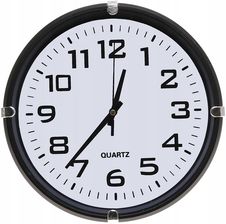 Zdjęcie ZEGAR ŚCIENNY 23,5cm Duże Cyfry Okrągły CZARNY A5902 - Miechów