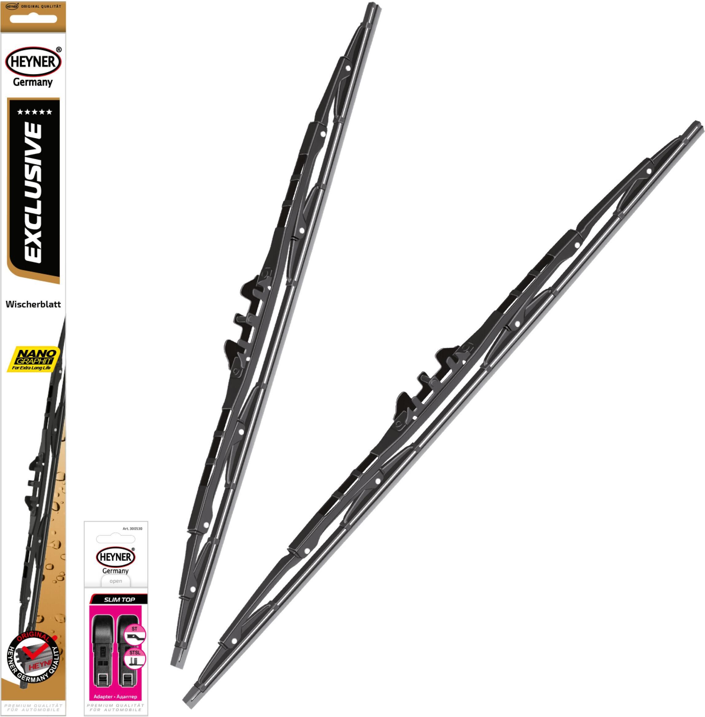 HEYNER 262014 Set Spazzole Tergicristallo Ibride Anteriore E Posteriore Per Volvo XC70 (2007-2016) – Tecnologia Nano, Aerodinamiche
