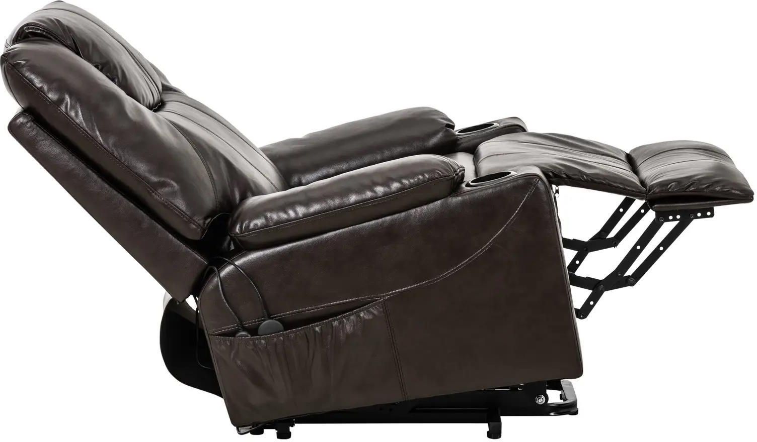 Fotel masujący - podgrzewany - wspomaganie wstawania - pozycja Zero Gravity  - 20 programów - brązowy - Uniprodo - UNI_MC_02