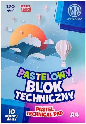 Astra Blok Techniczny Kolorowy Pastel A4 10K